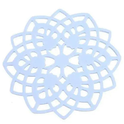 Blue rosette silicone saucer for tea cup
