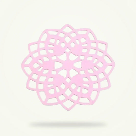 Rosette Silicone Teacup Saucer Set, Protect Your Table in Style, product photo on a plain background