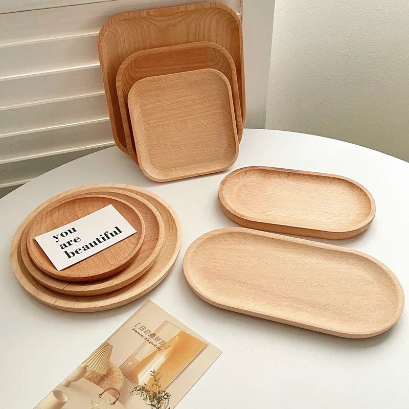 Round Wheat Straw Serving Trays