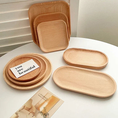 Round Wheat Straw Serving Trays