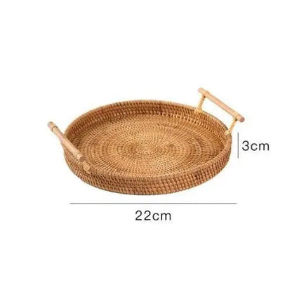Small round wicker tray size comparison