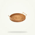 Round Wicker Tea Tray - Small Japanese Style Serving Tray