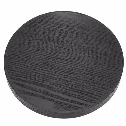 Round wooden tea tray 27cm size black