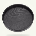 Round Wooden Tea Tray - Black