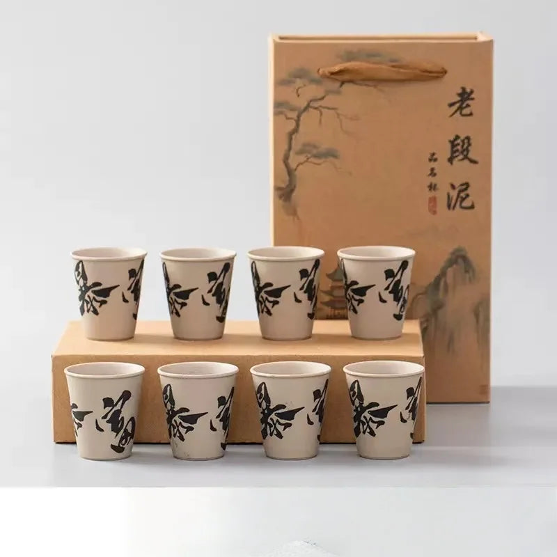 Rustic Ceramic Tea Cups, Boxed Set of 6 - view 10