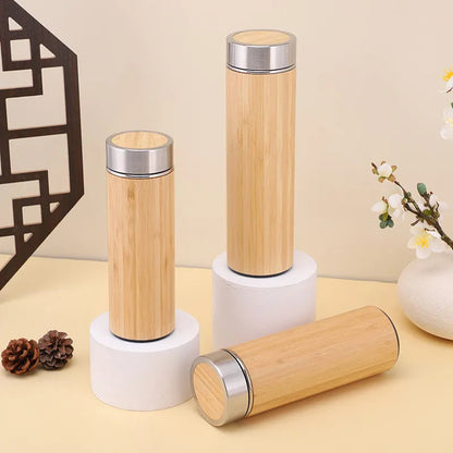 Nordic minimalist bamboo teapot 450ml showing handle and spout detail