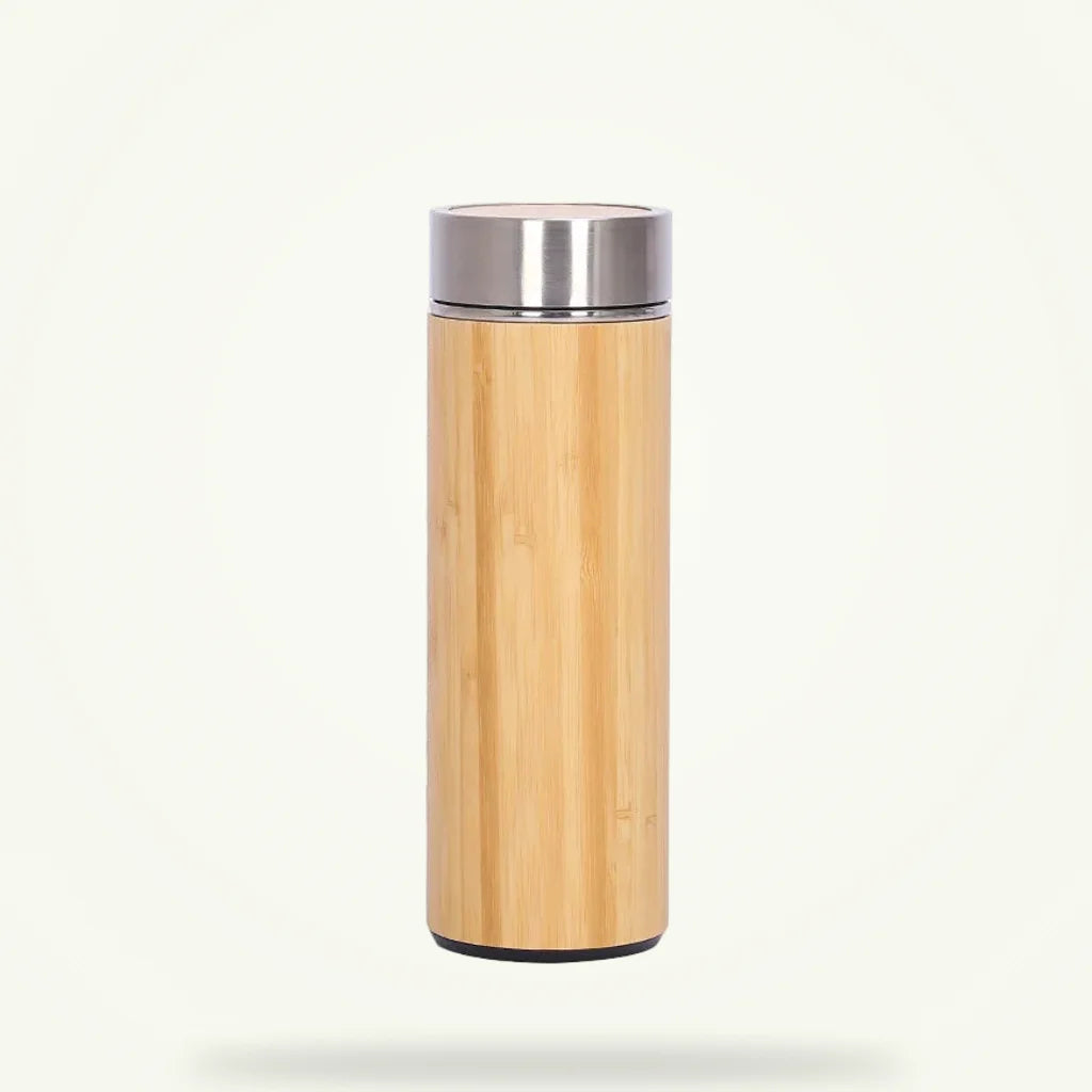 Scandinavian bamboo teapot 450ml with Nordic minimalist design, packshot on plain background