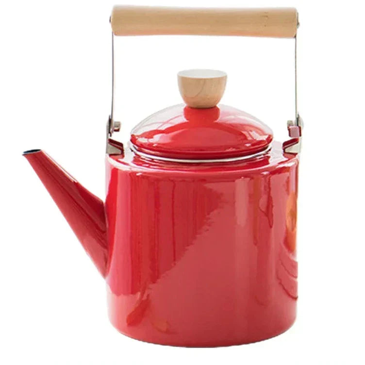 Matte white Scandinavian ceramic teapot 2.2L with fitted lid
