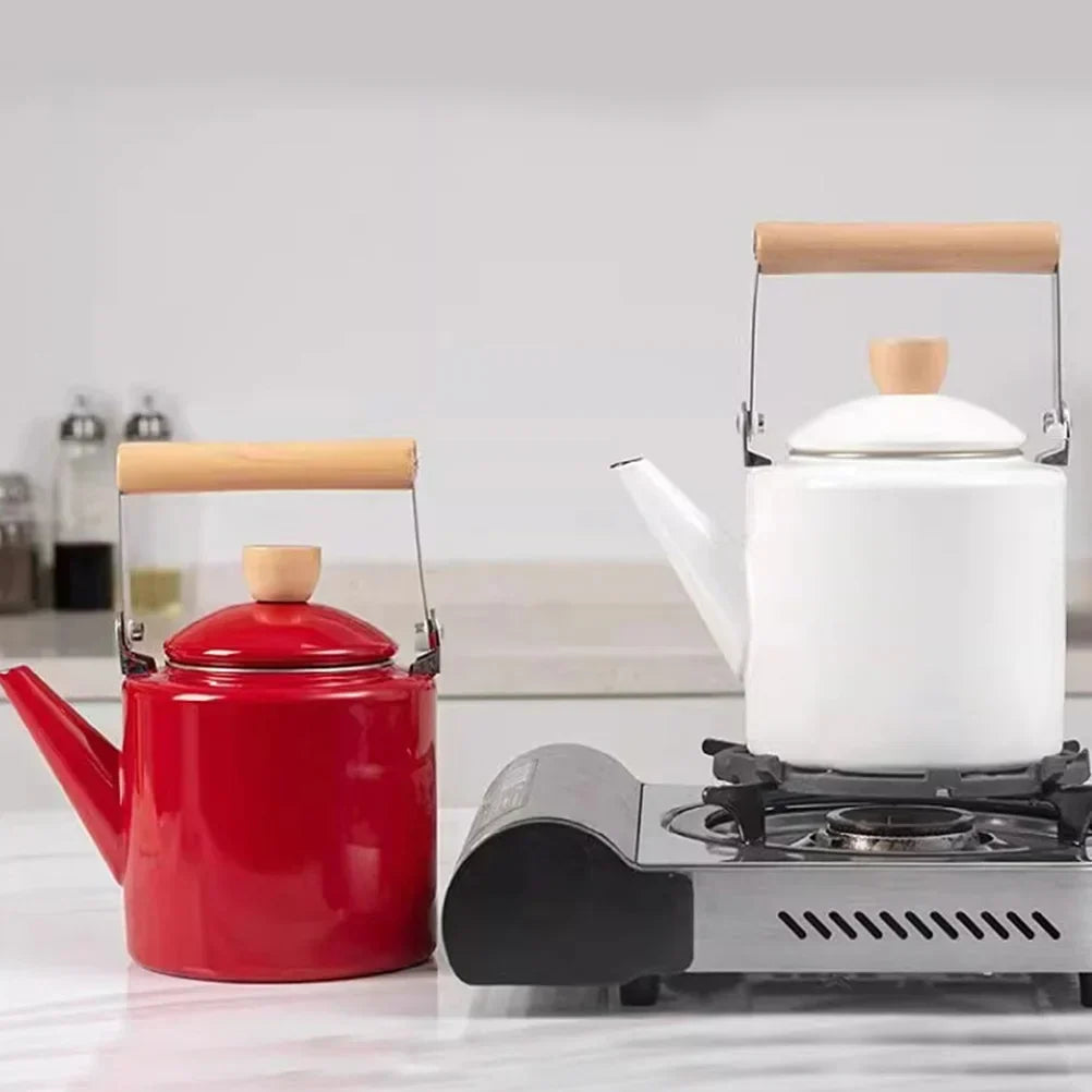 Close-up of glazed ceramic teapot spout for drip-free pouring