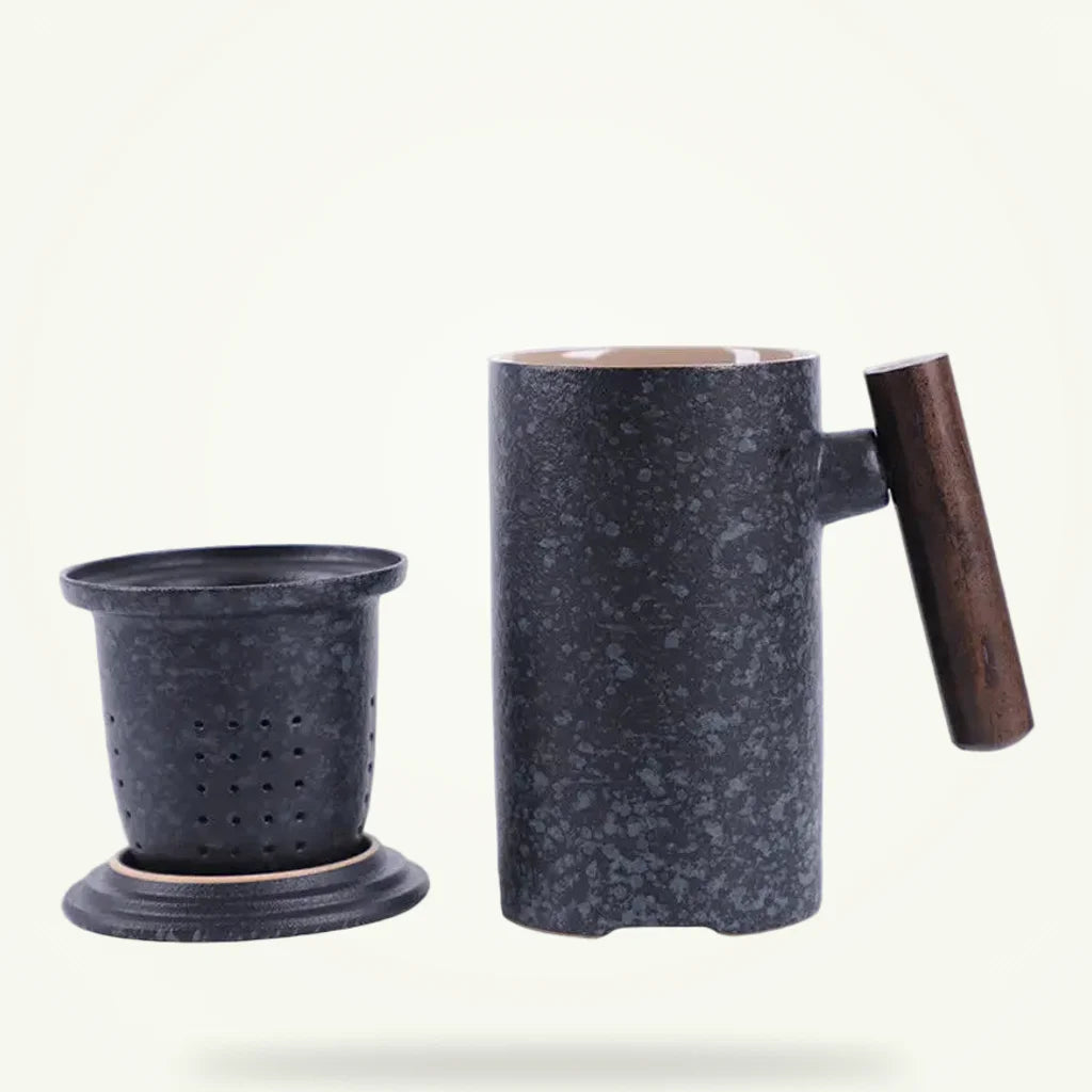 Scandinavian ceramic teapot 350ml on plain background, Nordic minimalist design by Granny Lulu
