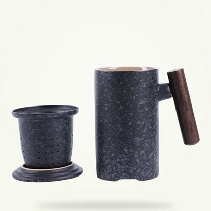 Scandinavian ceramic teapot 350ml on plain background, Nordic minimalist design by Granny Lulu