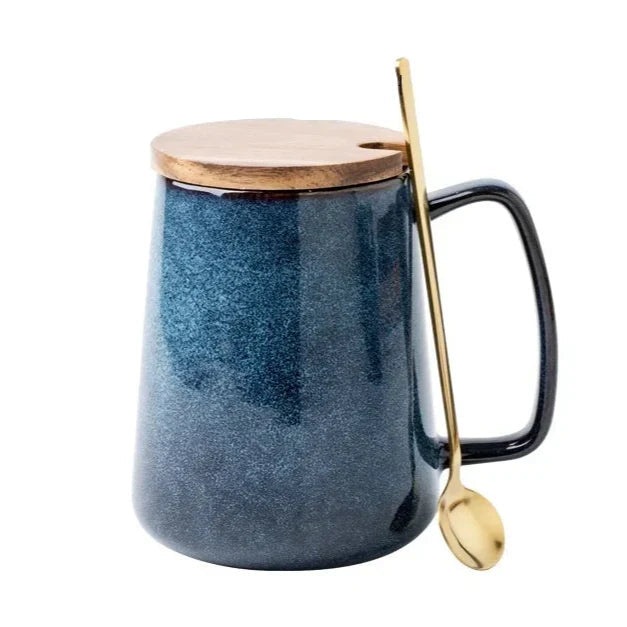 Nordic style matte ceramic teapot, side profile showing handle and spout