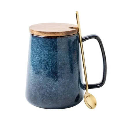 Nordic style matte ceramic teapot, side profile showing handle and spout