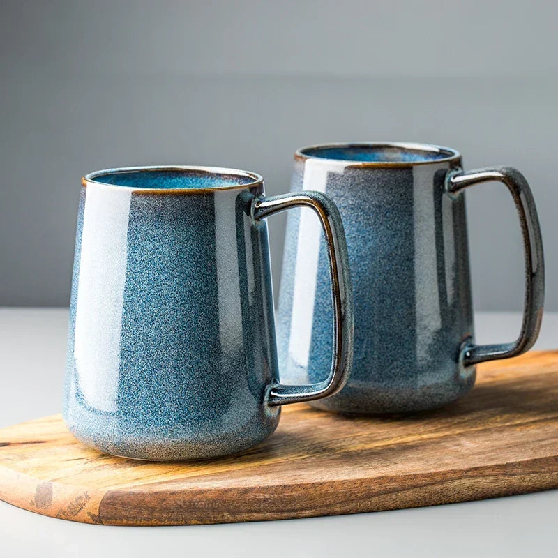 700ml Nordic ceramic teapot with matching cup in cozy setting
