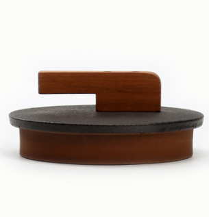 Nordic ceramic teapot lid detail with rounded knob, matte white glaze