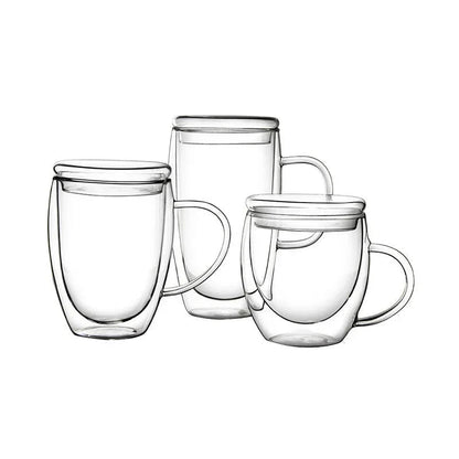 Scandinavian style glass teapot with bamboo lid, loose leaf tea brewing