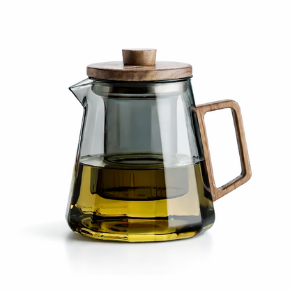 Scandinavian glass teapot available in 500ml and 800ml sizes side by side