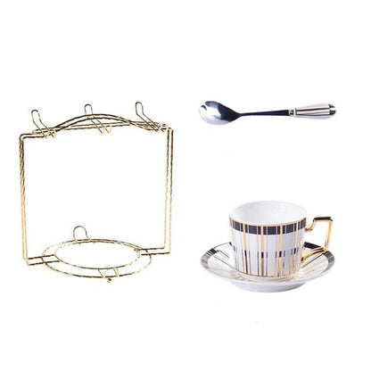 Scandinavian tea set with cups and saucers
