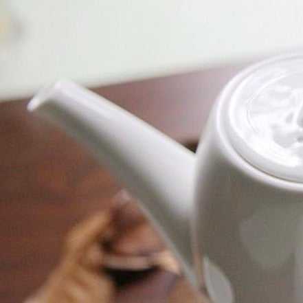 Scandinavian teapot set on kitchen counter