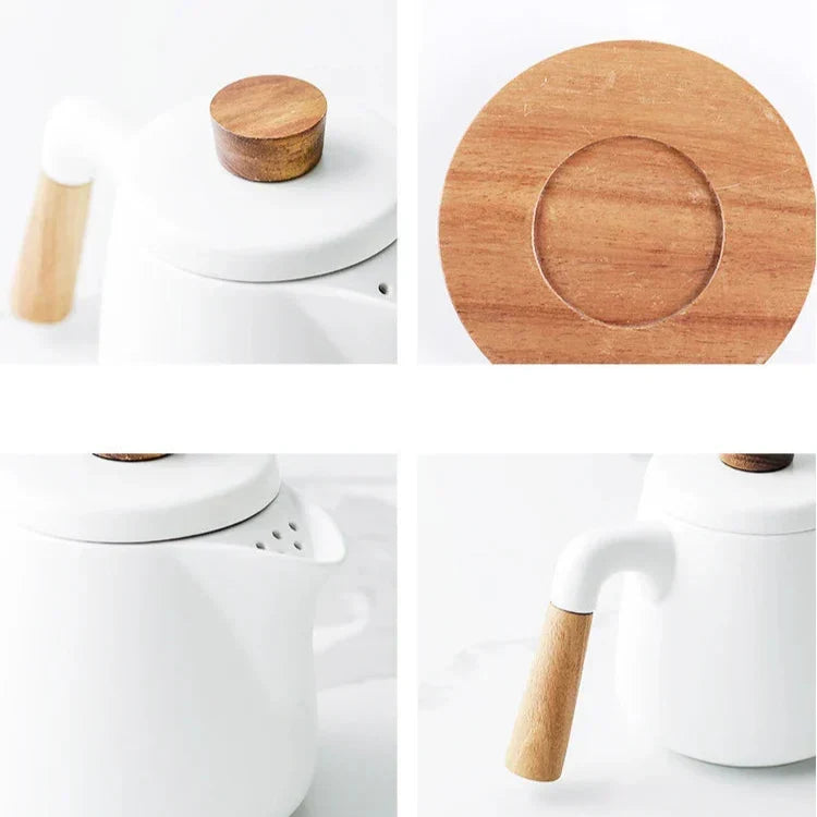 White ceramic cup and saucer from Granny Lulu Scandinavian tea set