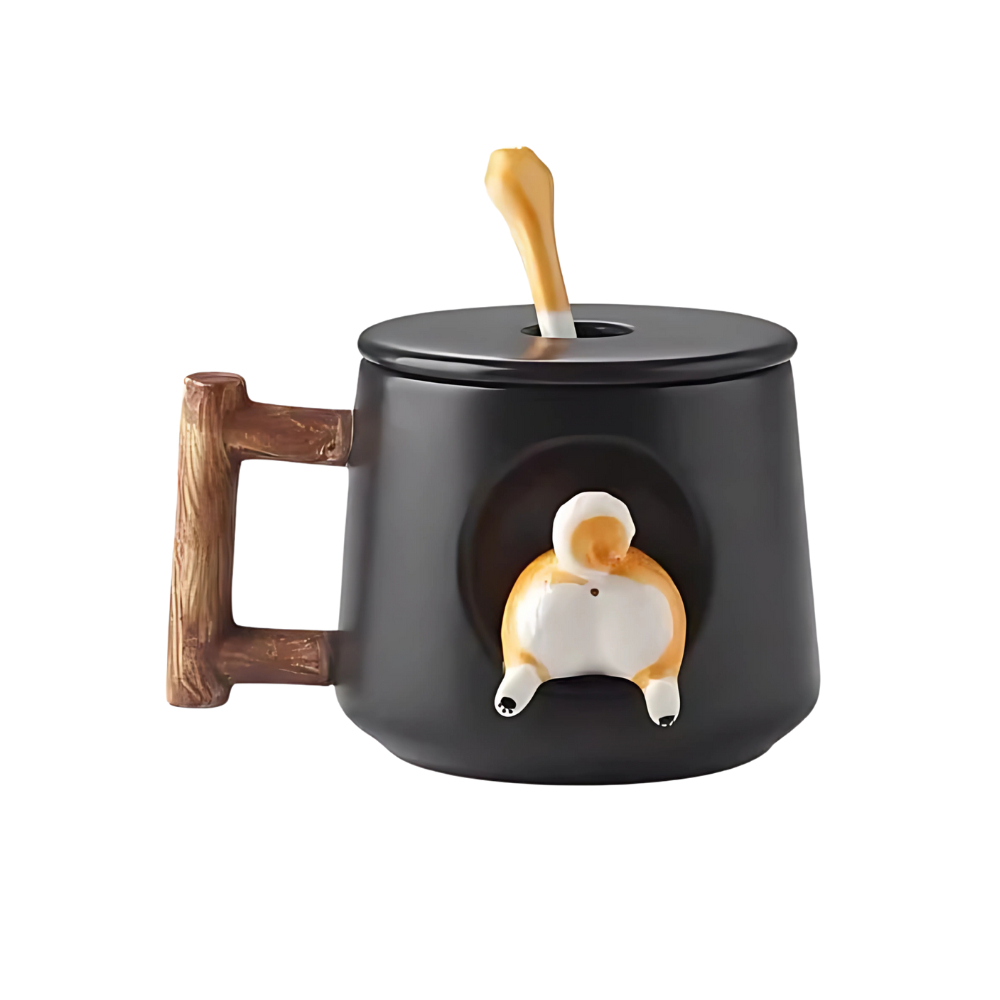 Shiba Inu tea cup on table