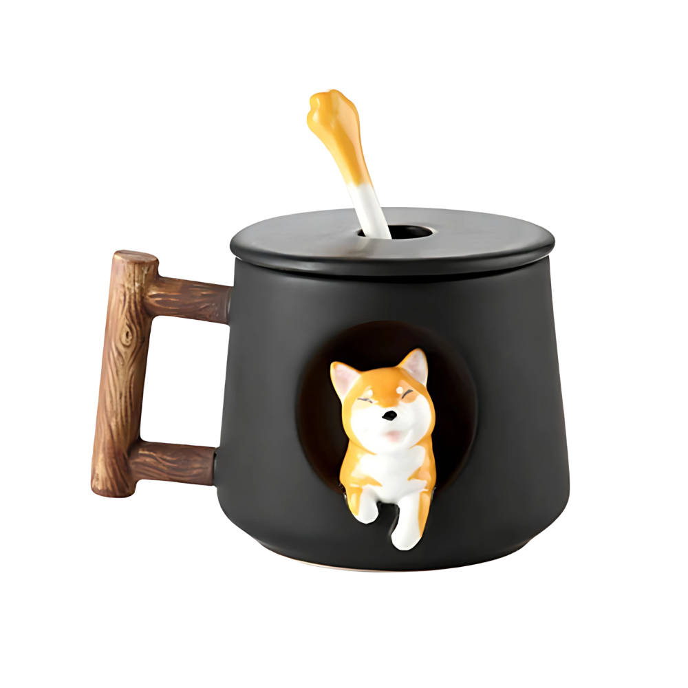 shiba-inu-tea-cup-with-lid-and-spoon-420ml-porcelain Shiba Front