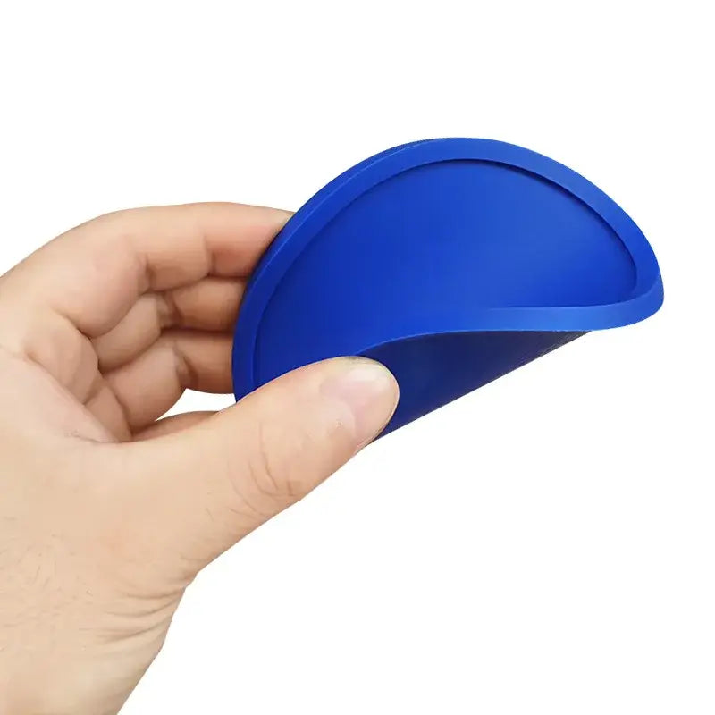 Stack of flexible silicone coasters on a table