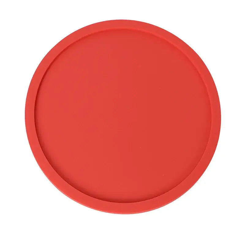 Red silicone coaster for hot cups