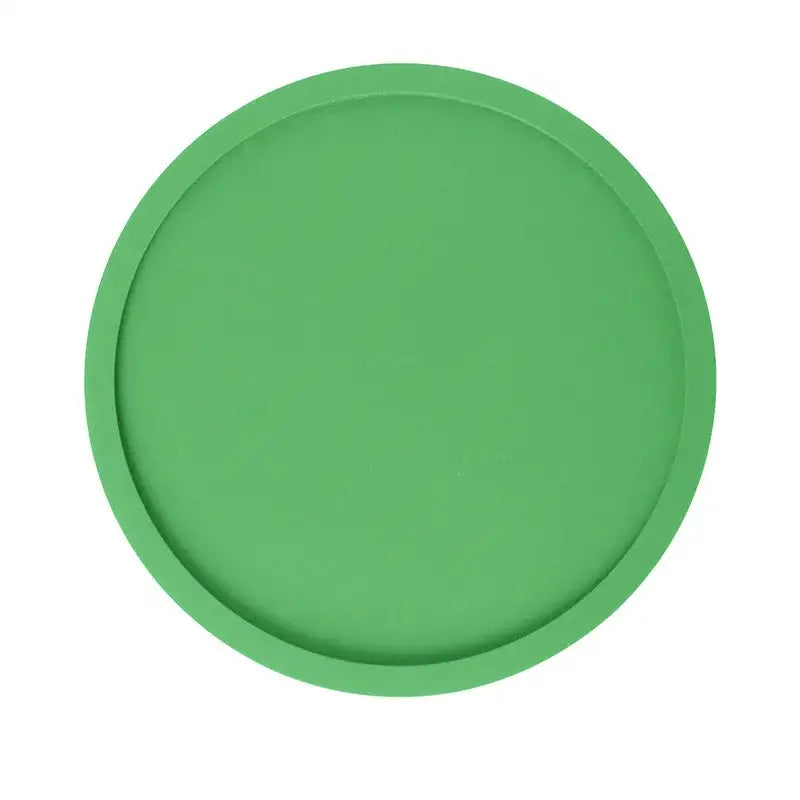 Green silicone coaster for hot cups