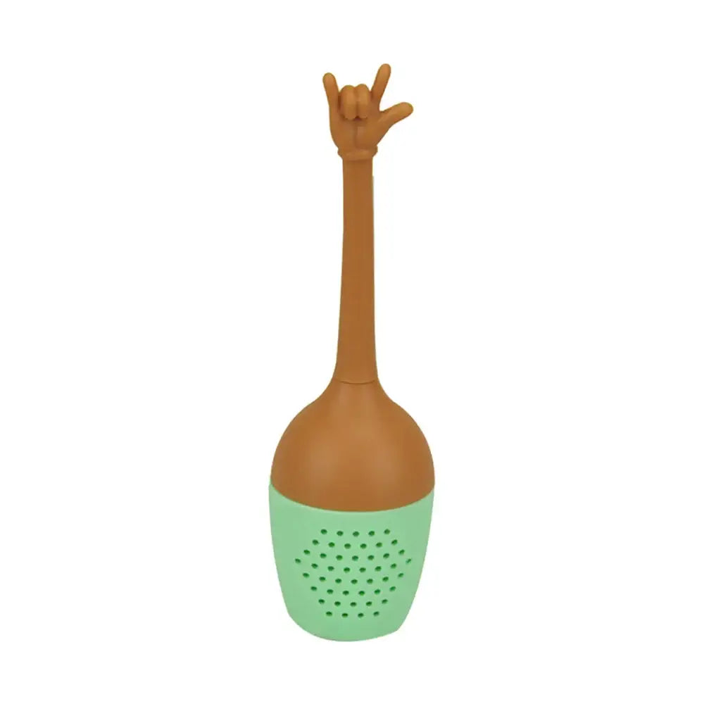 Silicone tea infuser being washed under water