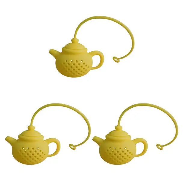 silicone-teapot-tea-infuser-with-chain-7-colors Yellow