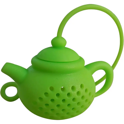 silicone-teapot-tea-infuser-with-chain-7-colors Green