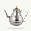 Silver Oriental Stainless Steel Teapot, 1.2 L or 1.8 L