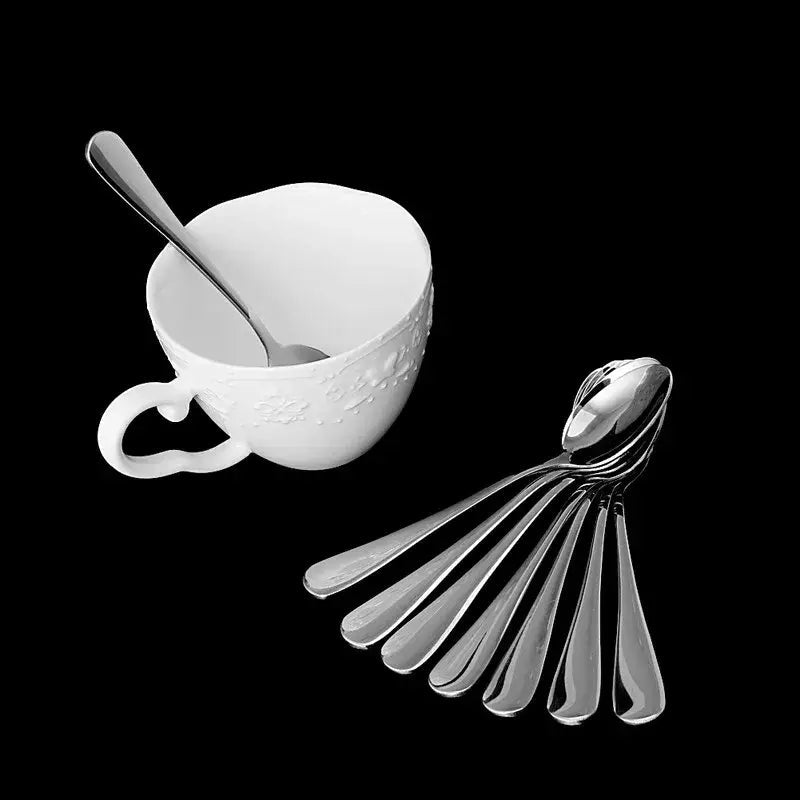 Stainless steel tea spoon with pointed tip for measuring