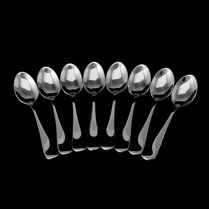 Silver tea spoon in a cup of hot tea