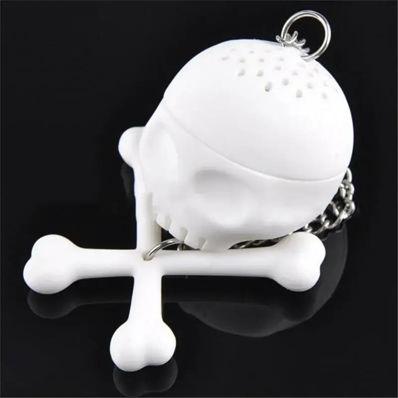 Skull tea infuser in silicone, top view