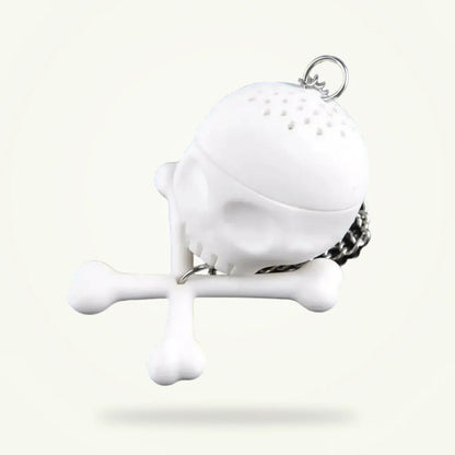 Skull Tea Infuser - Fun Silicone Tea Strainer for Loose Leaf Tea, product photo on a plain background
