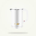 Small White Electric Kettle 0.6L, 600W Quick Boil for Tea