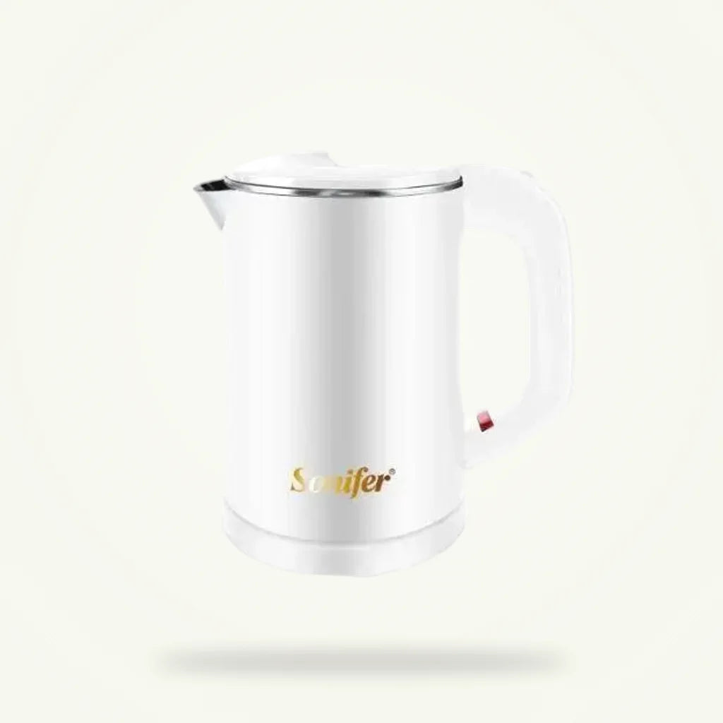 Small White Electric Kettle 0.6L, 600W Quick Boil for Tea, product photo on a plain background