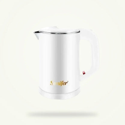 Small White Electric Kettle 0.6L, 600W Quick Boil for Tea, product photo on a plain background