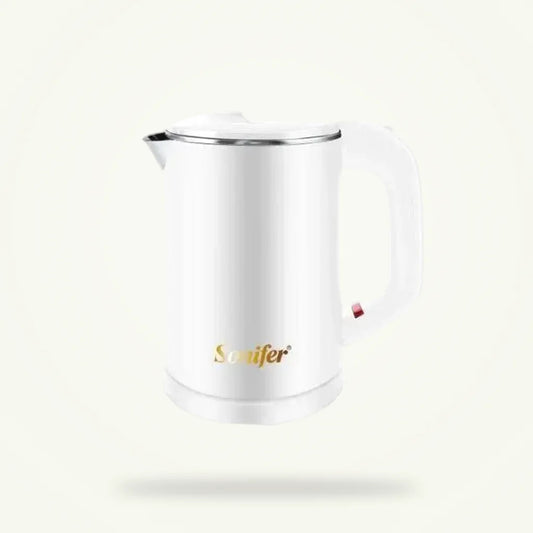 Small White Electric Kettle 0.6L, 600W Quick Boil for Tea, product photo on a plain background