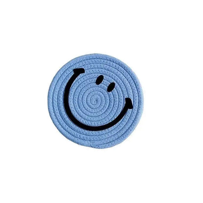 smiley-coaster-set-handwoven-cotton-teacup-coasters 4 Coasters / Sky Blue