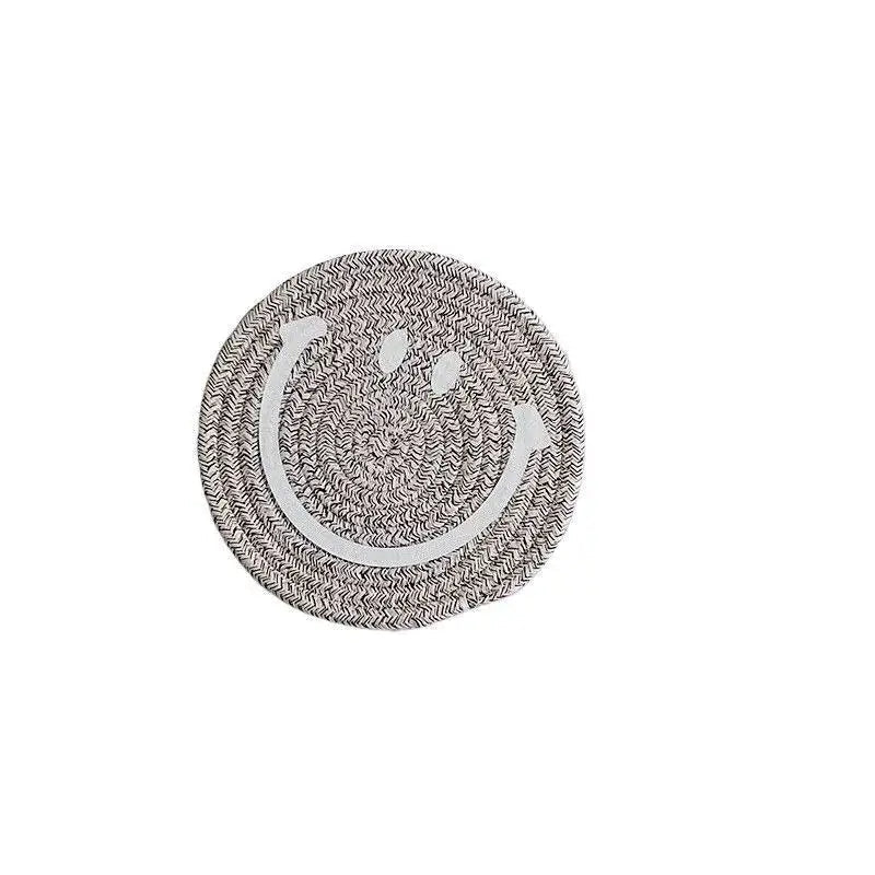 Black and white smiley coaster set for tea and coffee