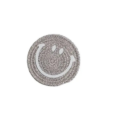 Black and white smiley coaster set for tea and coffee