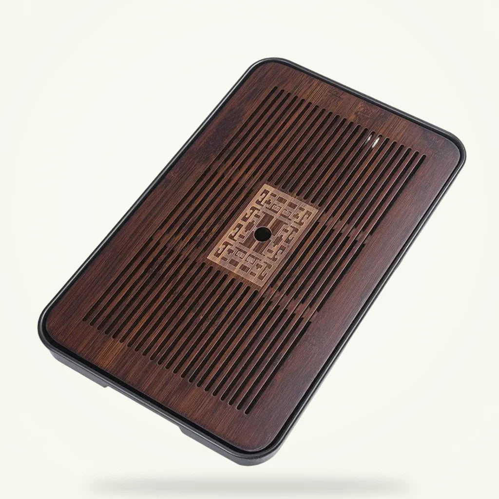 Solid Wood Gongfu Tea Tray, product photo on a plain background