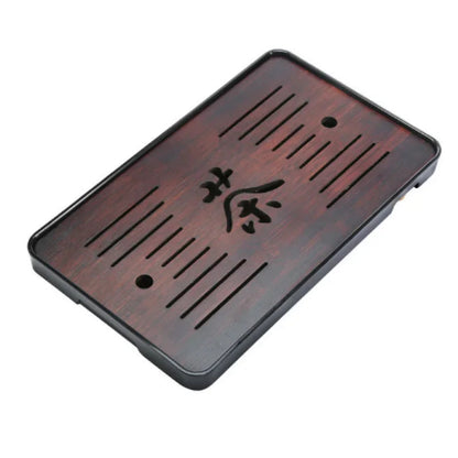 Solid Wood Tea Tray with Drainage Drawer - view 4