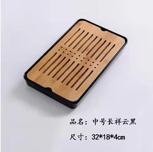 Solid Wood Tea Tray with Drainage Drawer - view 5