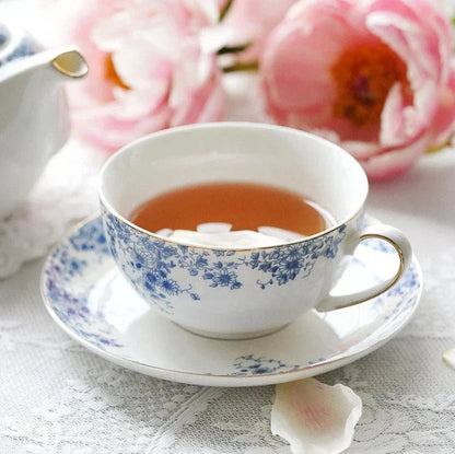 Teapot set for one 350ml porcelain on white background