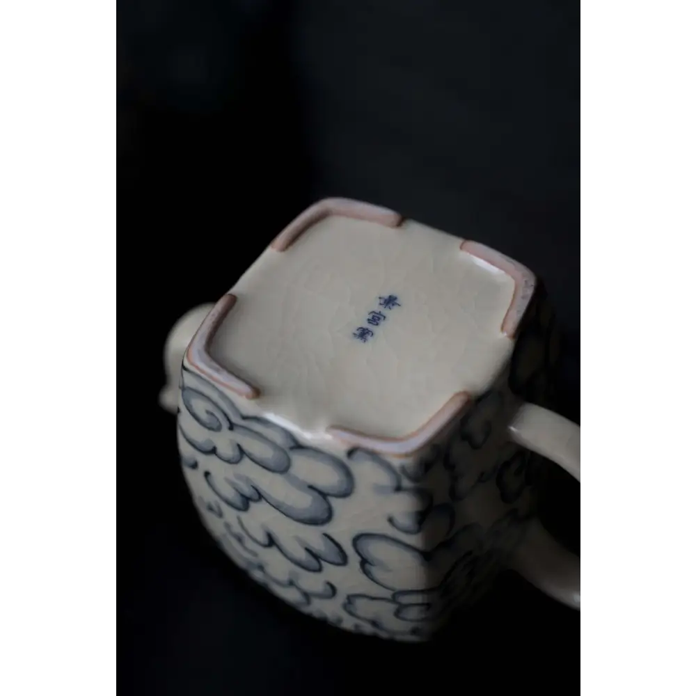 Elegant square porcelain teapot for tea lovers