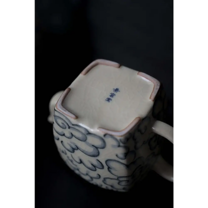 Elegant square porcelain teapot for tea lovers